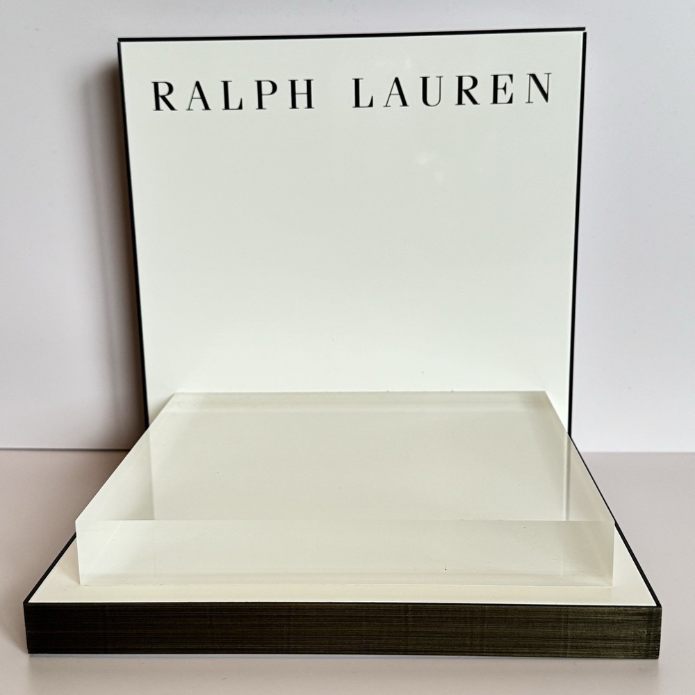 Ralph Lauren Double Sided Eyewear Display Stand Acrylic Retail Fixture Italy